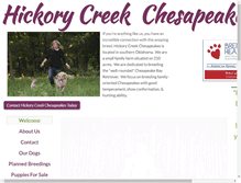 Tablet Screenshot of hickorycreekchesapeakes.com